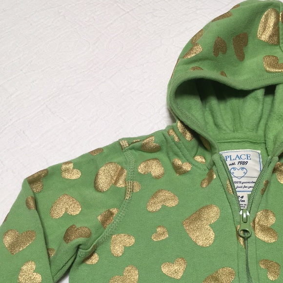 24m (4/$20) Sparkle Hearts Hoodie by 1989 Place - Picture 4 of 15